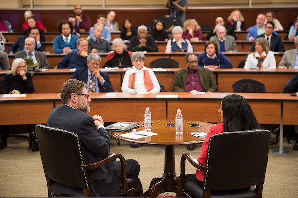 Jonathan Smith and Vanita Gupta speaking